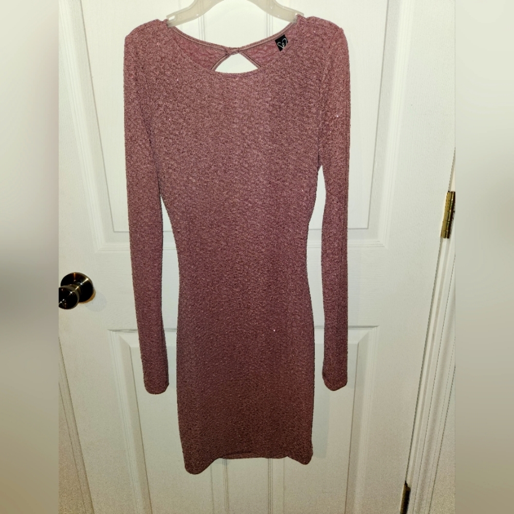 Mauve Glittery mini dress